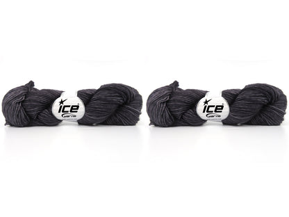 Hand Dyed Superwash Merino Dark Grey Melange fnt2-84205