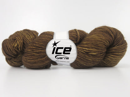 Hand Dyed Superwash Merino Cocoa Brown Melange fnt2-84210