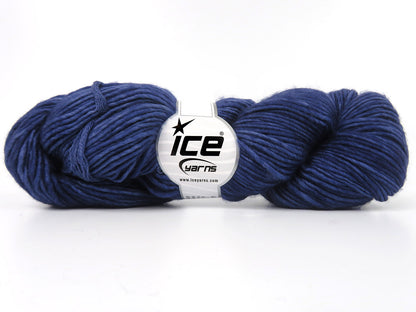 Hand Dyed Superwash Merino Night Blue Melange fnt2-84217