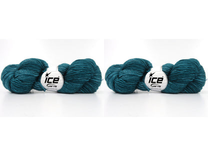 Hand Dyed Superwash Merino Emerald Green Melange fnt2-84218