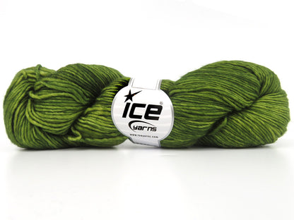 Hand Dyed Superwash Merino Green Melange fnt2-84221