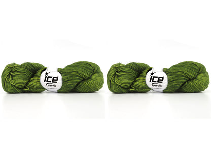 Hand Dyed Superwash Merino Green Melange fnt2-84221