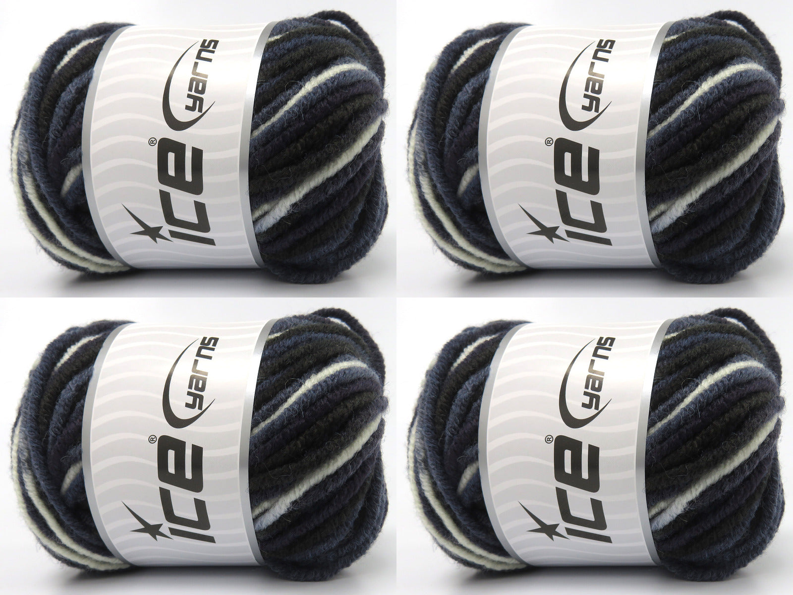 Star Merino Batik Blue Shades, White, Black, Maroon fnt2-84225