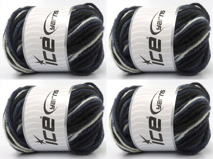 Star Merino Batik Blue Shades, White, Black, Maroon fnt2-84225