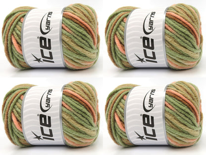 Star Merino Batik Brown Shades, Light Salmon, Camel Shades fnt2-84227