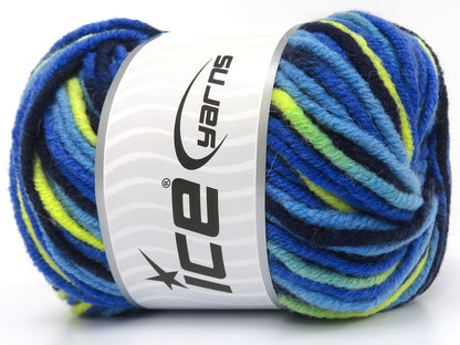 Star Merino Batik Blue Shades, Green Shades, Yellow fnt2-84229