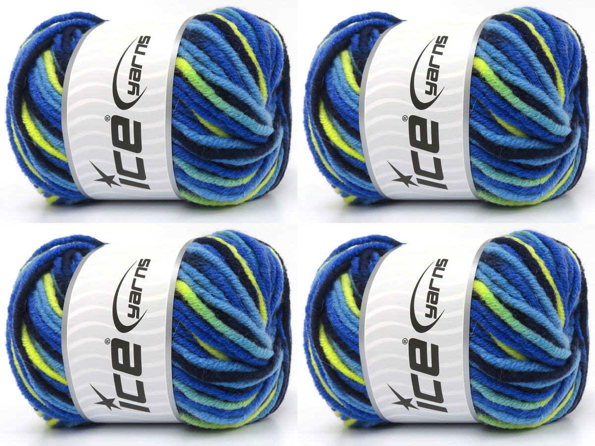 Star Merino Batik Blue Shades, Green Shades, Yellow fnt2-84229