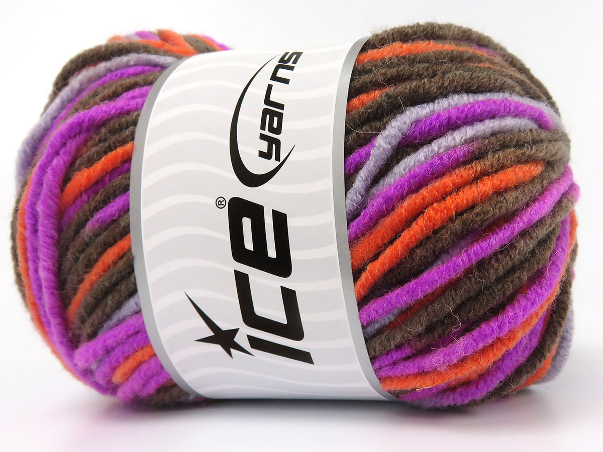 Star Merino Batik Brown, Fuchsia, Orange, Greyish Blue fnt2-84231