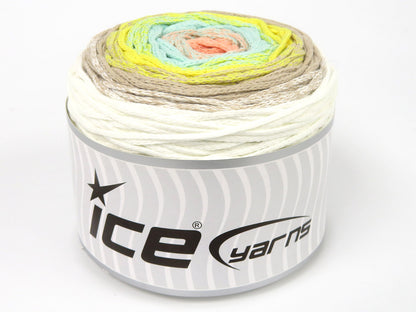 Cakes Macrame Cotton Magic Salmon, Mint Green, Yellow, Camel, White fnt2-84271