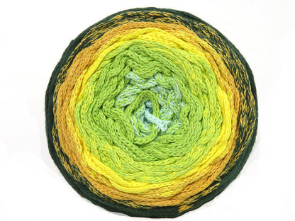 Cakes Macrame Cotton Magic Green Shades, Light Turquoise, Yellow Shades fnt2-84279