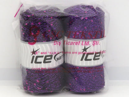 Mixed Lot Multicolor Macrame Glitz Paillette Yarns fnt2-84299