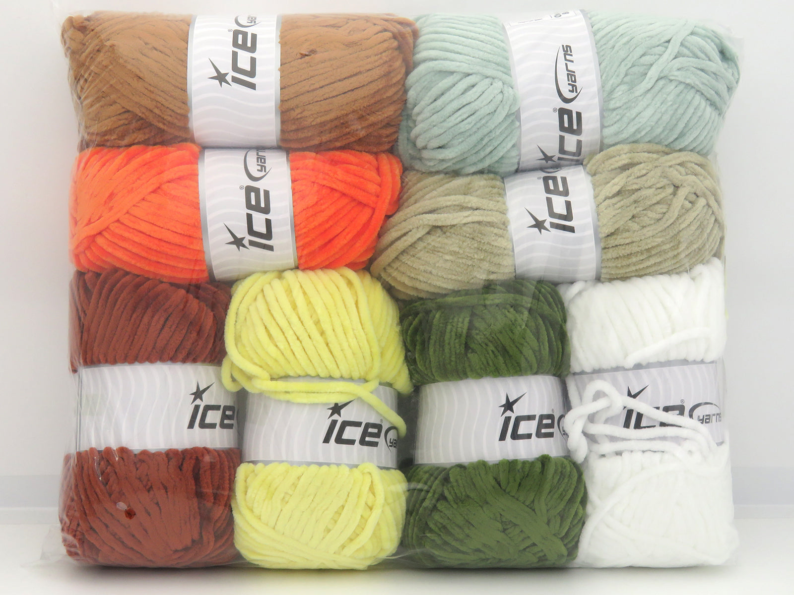 Mixed Lot Multicolor Chenille Baby Yarns fnt2-84306