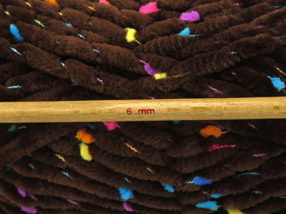 Chenille Baby Tweed Dark Brown fnt2-84386