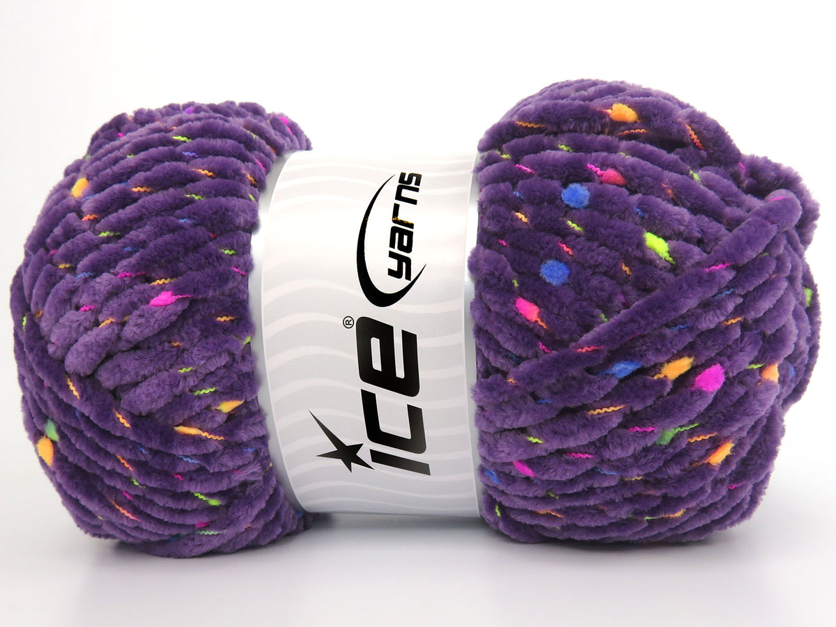 Ice Yarns Tweed pour bébé en chenille – Lavande – 85 % microfibres, 15 % polyamide