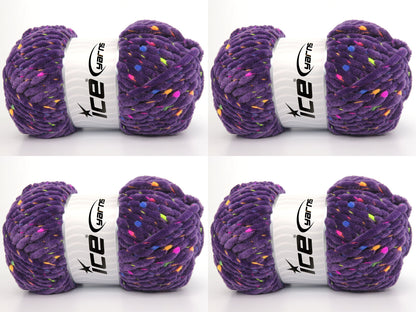 Ice Yarns Tweed pour bébé en chenille – Lavande – 85 % microfibres, 15 % polyamide