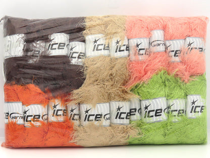 Mixed Lot Multicolor Long Eyelash Yarns fnt2-84477