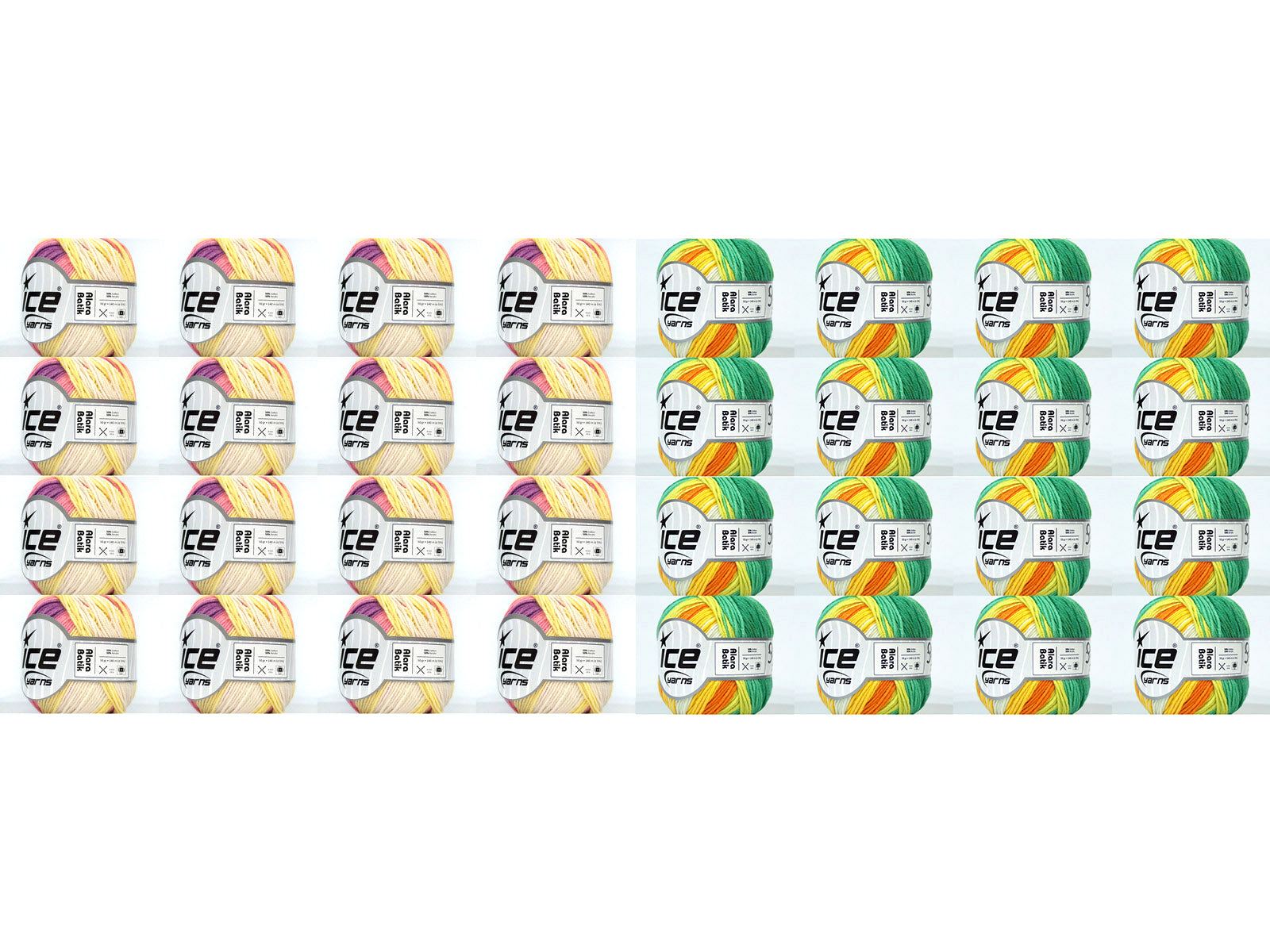 Mixed Lot Multicolor Cotton Acrylic Yarns fnt2-84488