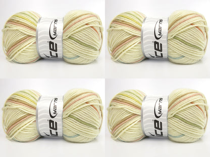 Design Line Cream, Khaki, Gold, Salmon, Turquoise fnt2-84517