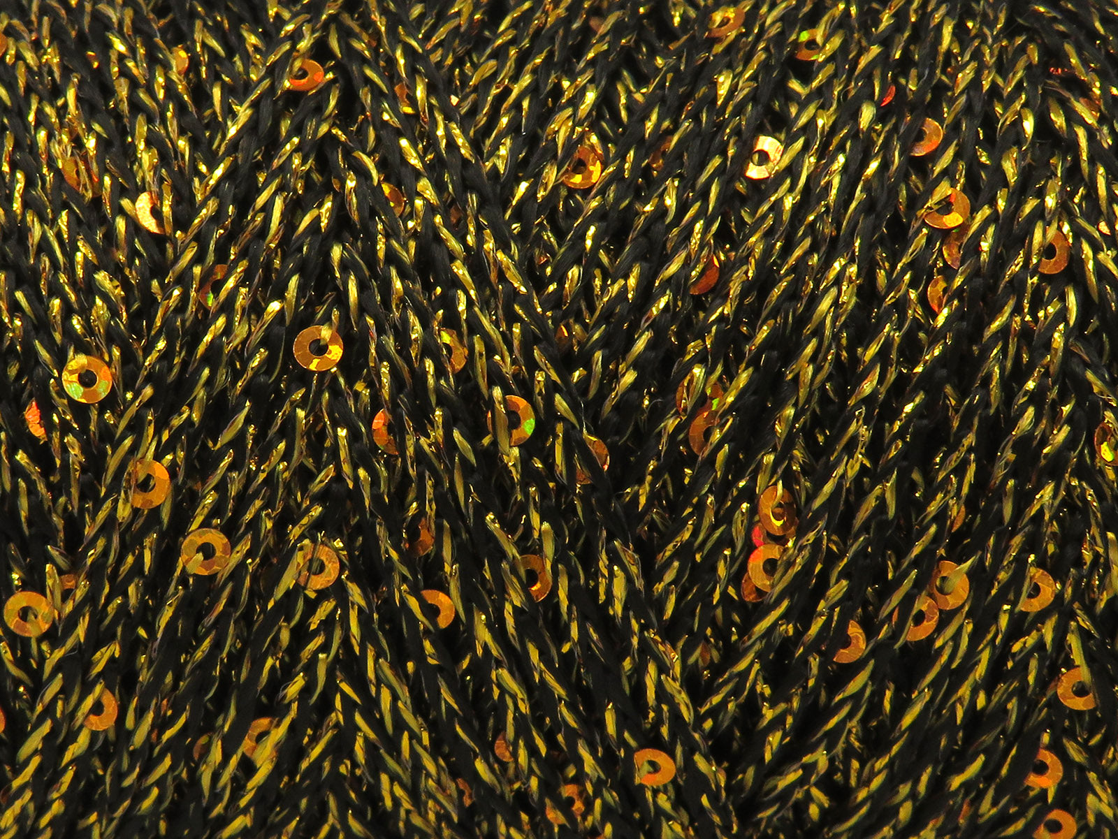 Macrame Glitz Paillette Gold, Black  fnt2-84570