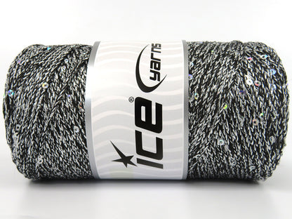 Macrame Glitz Paillette Silver, Black  fnt2-84571
