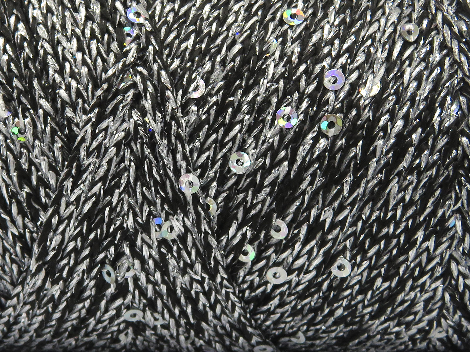 Macrame Glitz Paillette Silver, Black  fnt2-84571