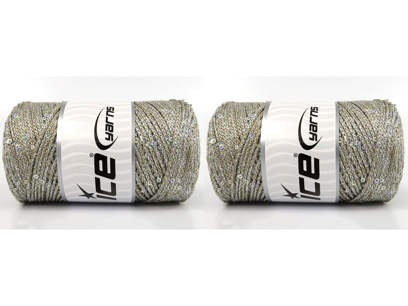 Macrame Glitz Paillette Silver, Grey, Camel  fnt2-84572