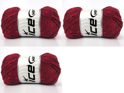 Natural Cotton Paillette Burgundy fnt2-84590