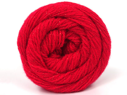 Ice Yarns Merino Glitz – Red – 20% Merino Wool, 75% Premium Acrylic, 5% Metallic Lurex