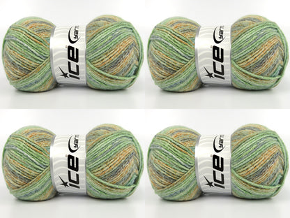 Cottonac Spray Green Shades, Grey, Gold fnt2-84625