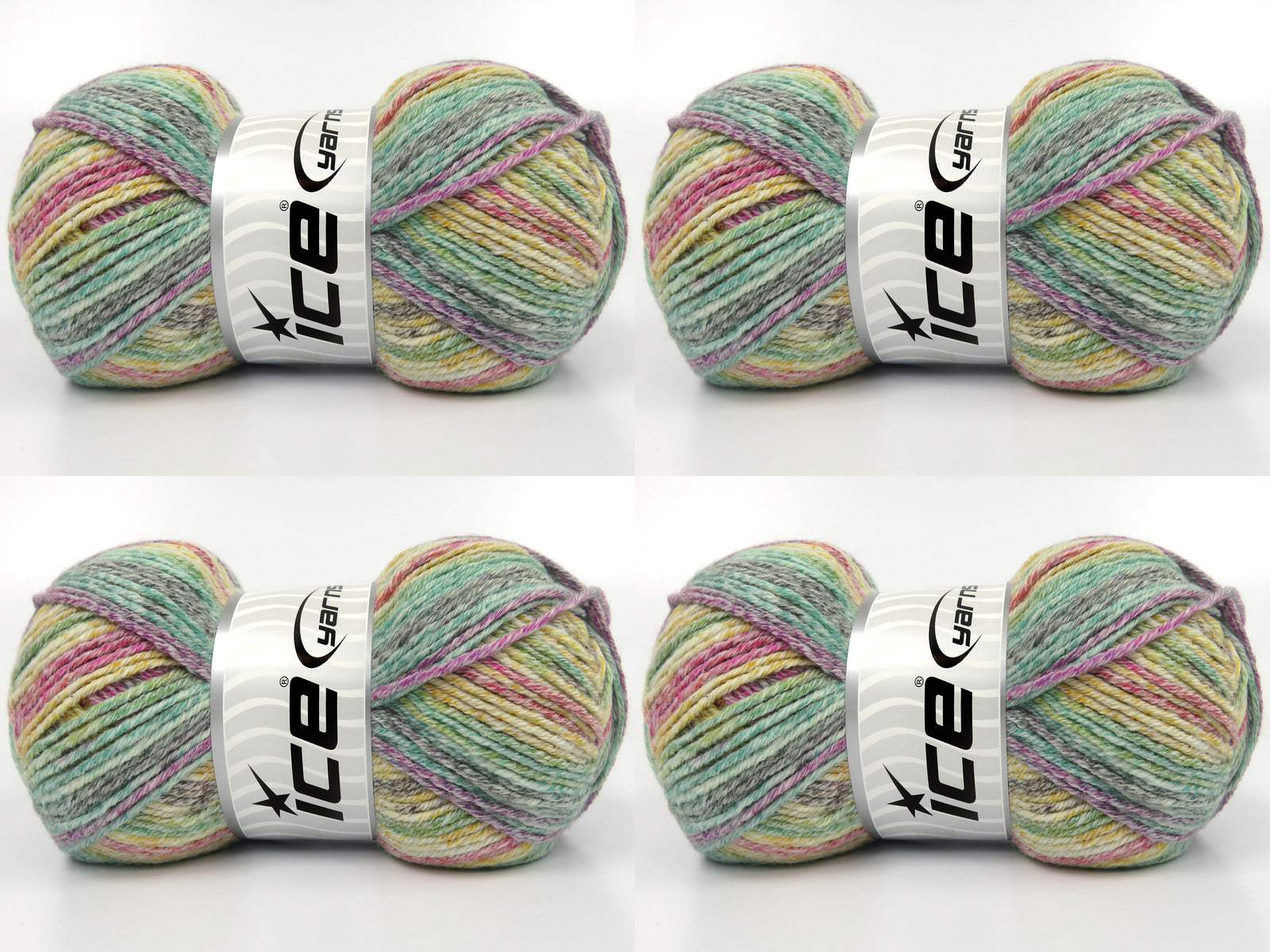 Cottonac Spray Green Shades, Gold, Red, Grey fnt2-84626