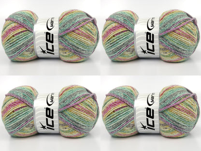 Cottonac Spray Green Shades, Gold, Red, Grey fnt2-84626