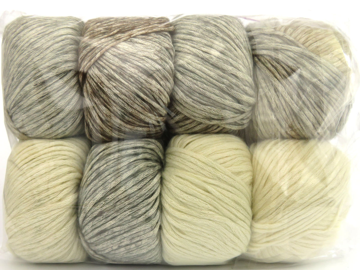 Ice Yarns Rock N Cotton Color – Cream, Brown, Grey – 8% Wool, 81% Cotton, 11% Acrylic