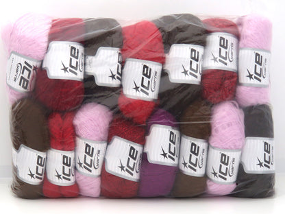 Mixed Lot Multicolor Winsome Mohair Yarns fnt2-84807