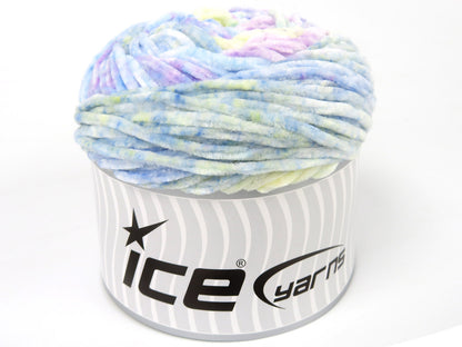 Chenille Splash Light Yellow, Light Blue, Light Green, Light Lilac fnt2-84880