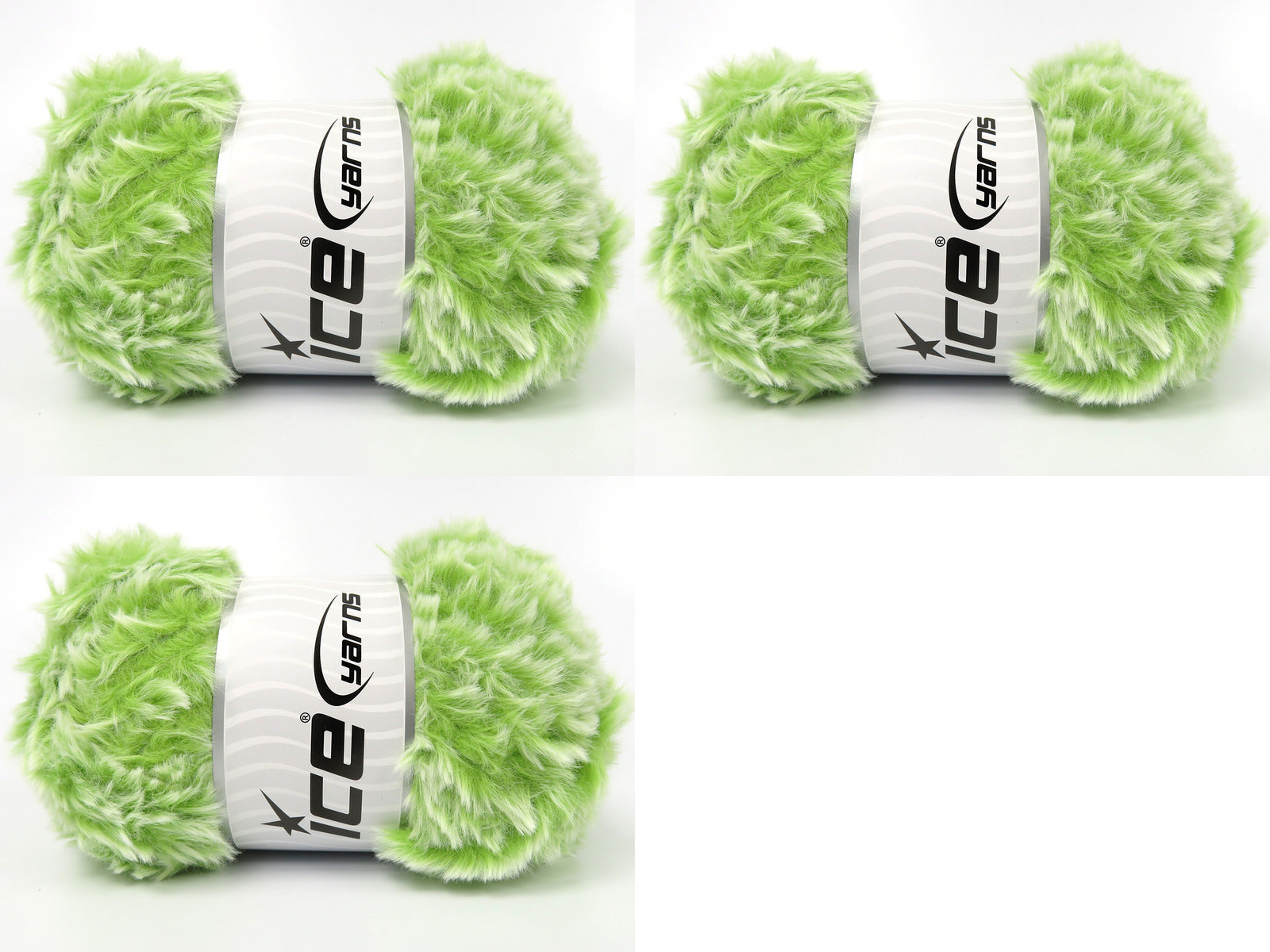 Bunny Fur Pistachio Green, White fnt2-84891