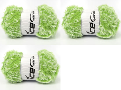 Bunny Fur Pistachio Green, White fnt2-84891
