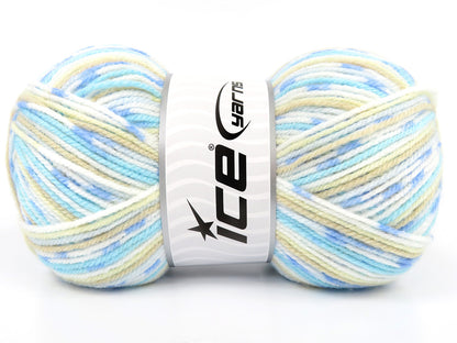 Print Baby Blue Shades, Cream Shades, White fnt2-84901