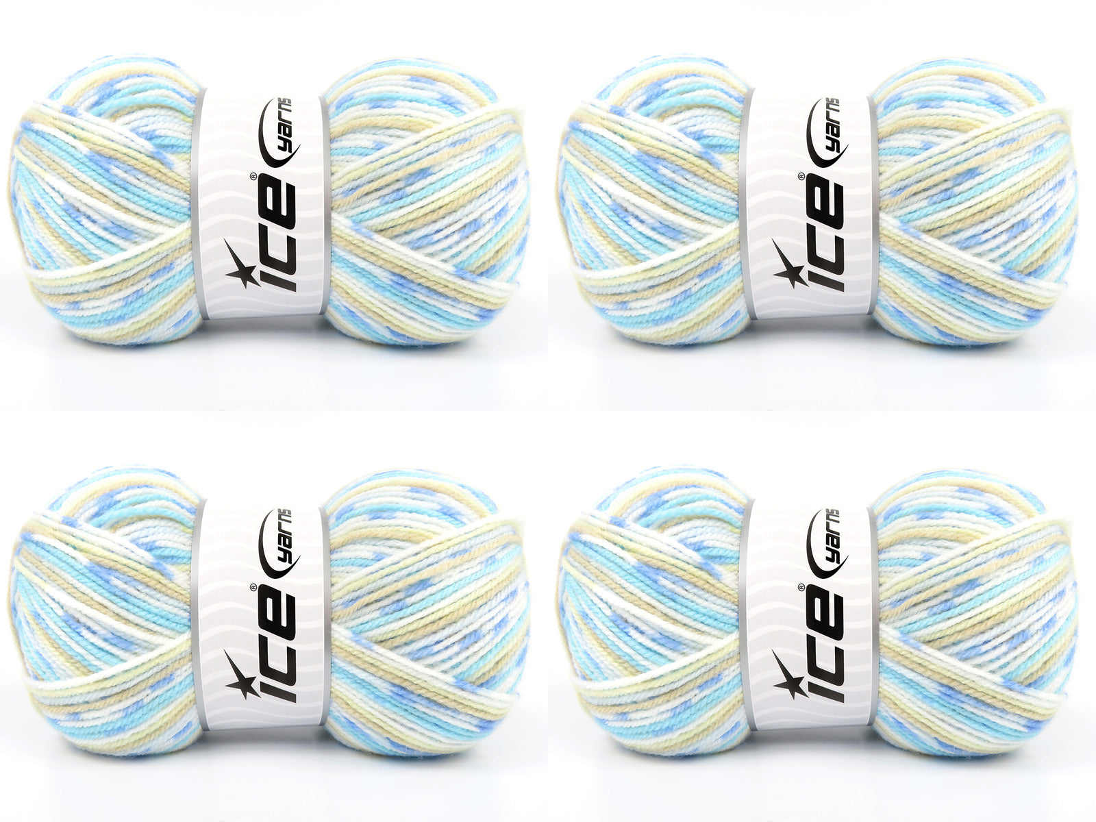 Print Baby Blue Shades, Cream Shades, White fnt2-84901