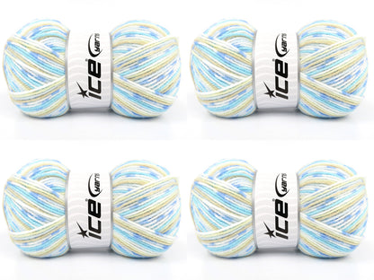 Print Baby Blue Shades, Cream Shades, White fnt2-84901