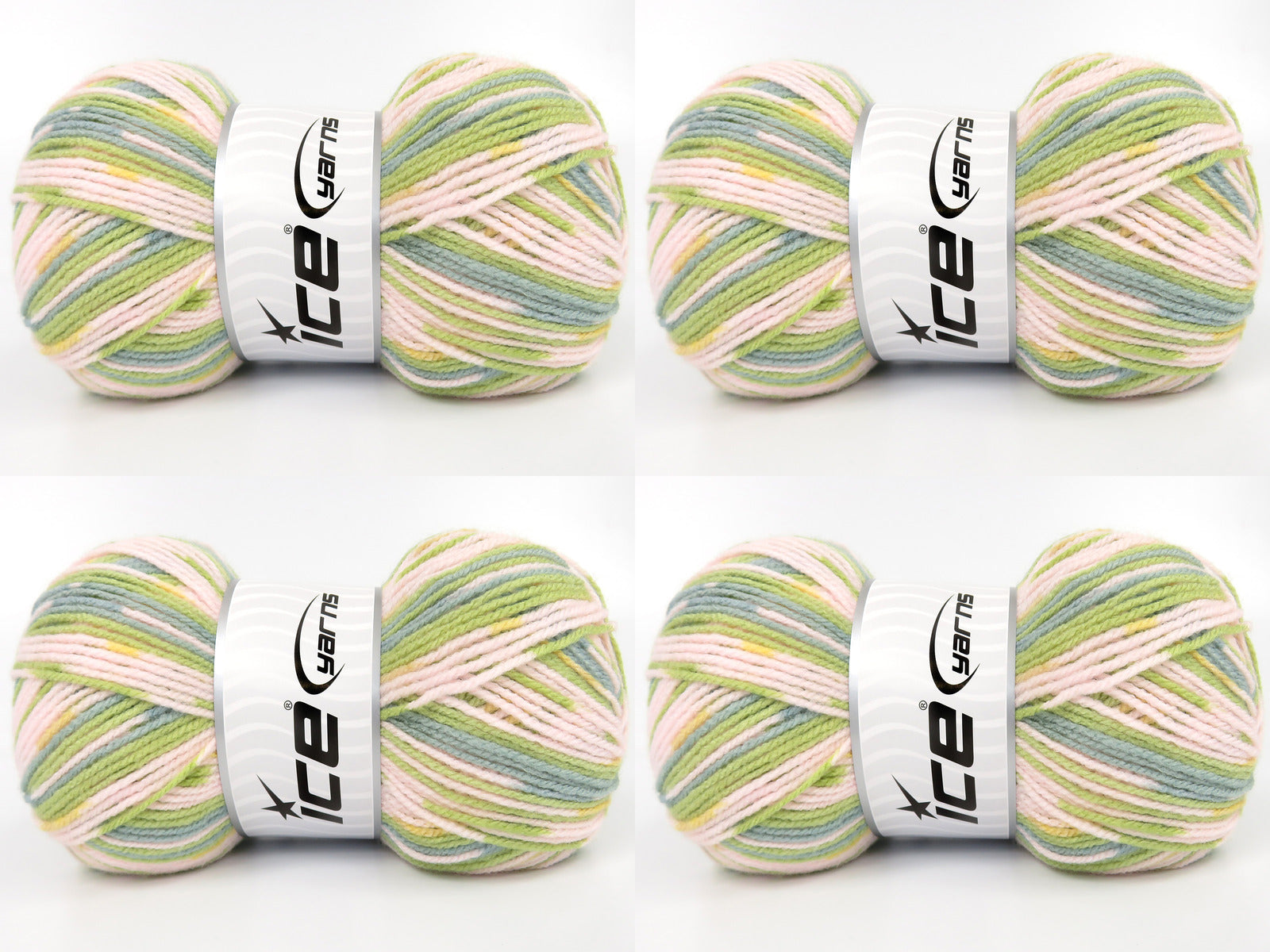 Print Baby Light Pink, Green Shades, Yellow fnt2-84906
