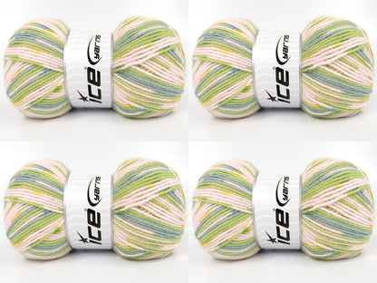 Print Baby Light Pink, Green Shades, Yellow fnt2-84906