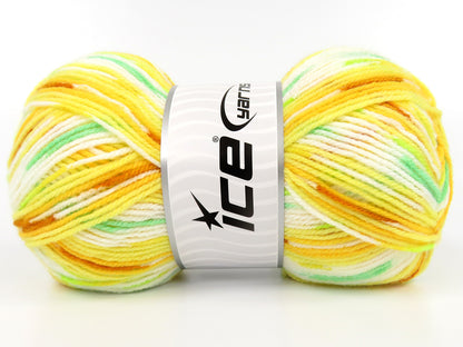Print Baby Green Shades, Yellow Shades, Gold, White fnt2-84909