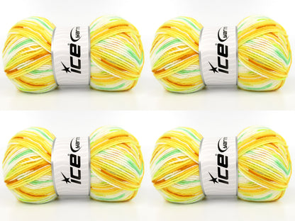 Print Baby Green Shades, Yellow Shades, Gold, White fnt2-84909