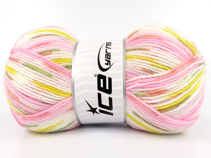 Print Baby Pink Shades, Yellow, Green, Brown, White fnt2-84910