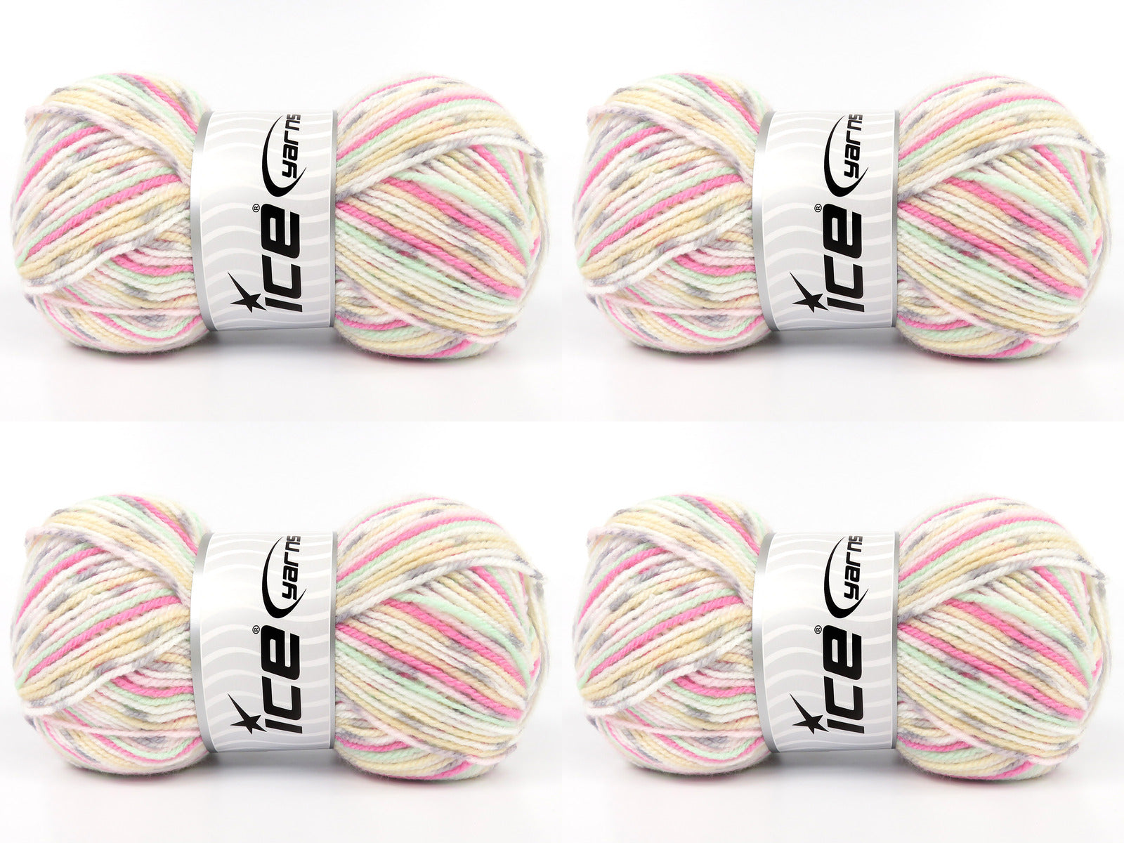 Print Baby Grey, Green, Cream, Pink, White fnt2-84911