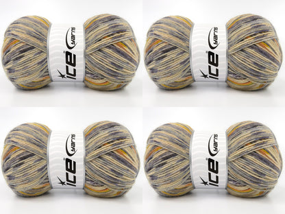 Sock Design Grey Shades, Blue Shades, Gold Shades, Camel fnt2-84936