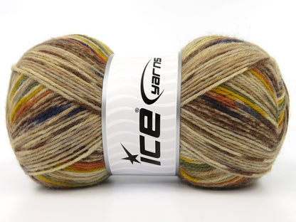 Sock Design Brown Shades, Blue, Gold Shades, Green fnt2-84938