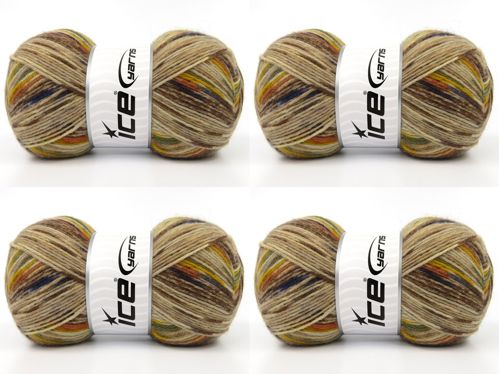 Sock Design Brown Shades, Blue, Gold Shades, Green fnt2-84938