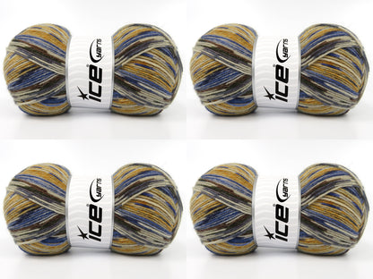 Sock Design Brown Shades, Grey Shades, Black, Gold fnt2-84939