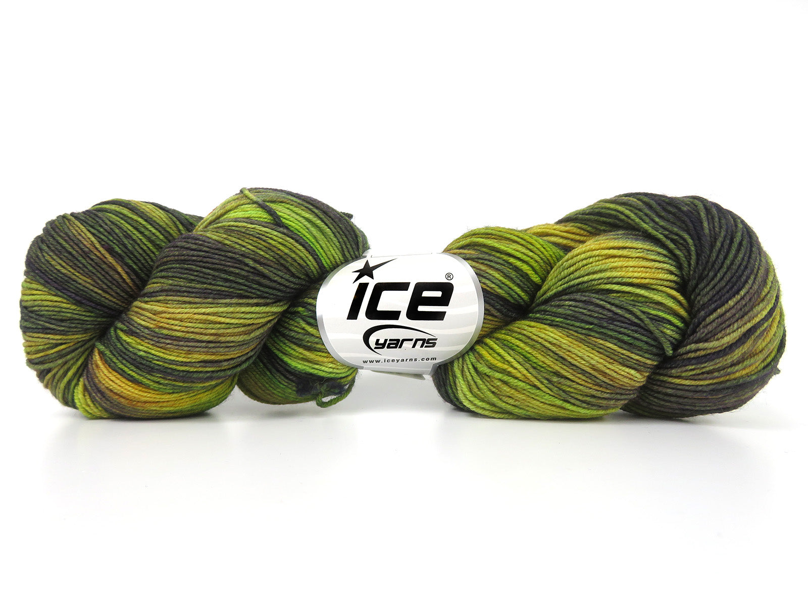 Hand Dyed Sock Merino Green Shades, Yellow Shades, Antrachite Black fnt2-84968